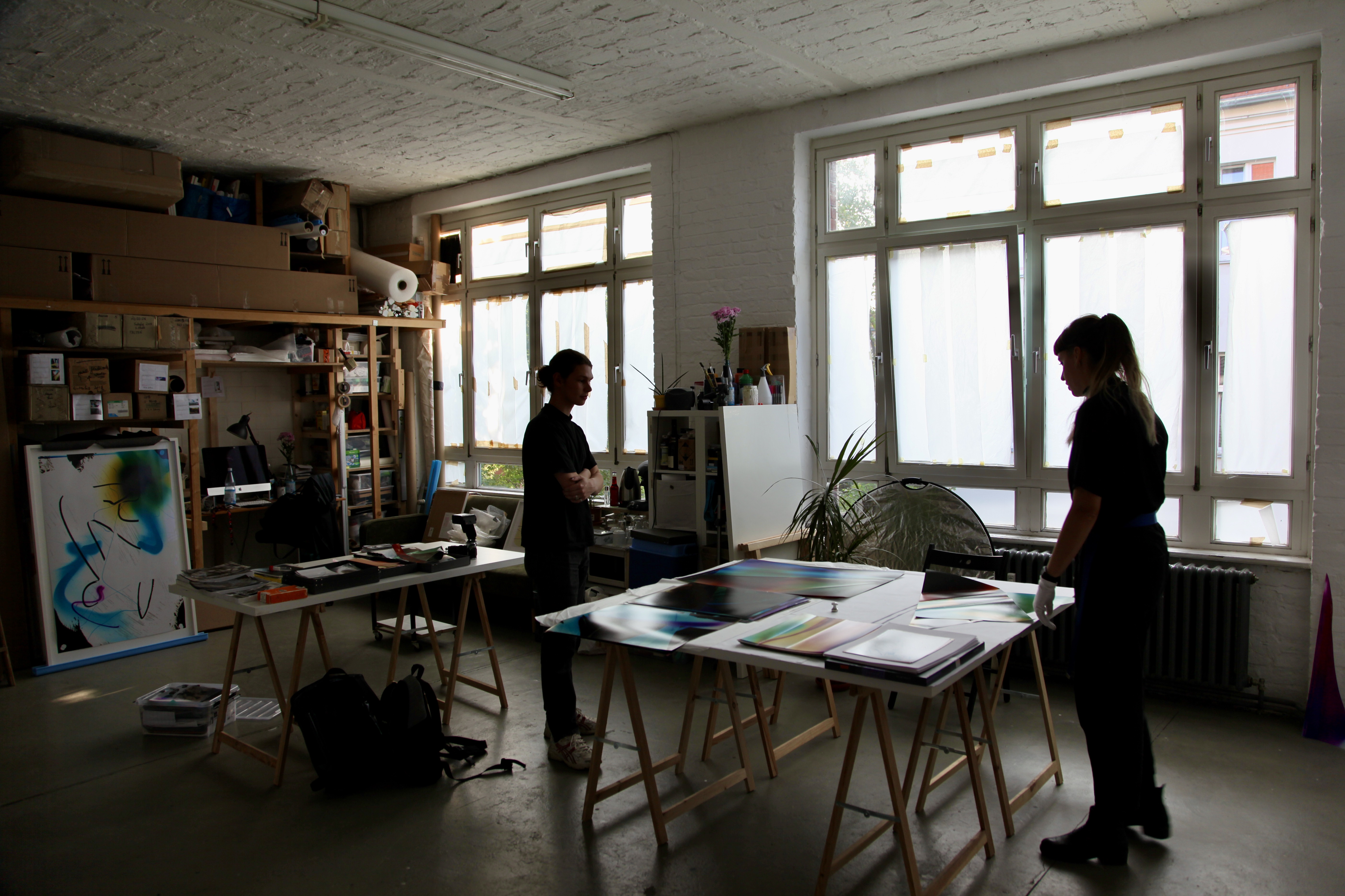 View of Marta Djourinas Studio shot by Max Hyrde